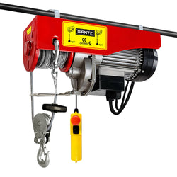 Electric Hoist Winch 125/250Kg Cable 18M Rope Tool Remote Chain Lifting