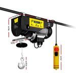 Electric Hoist Winch 400/800Kg Cable 18M Rope Tool Remote Chain Lifting