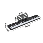 88-Key Electronic Piano Keyboard Portable Lighted Music Instrument