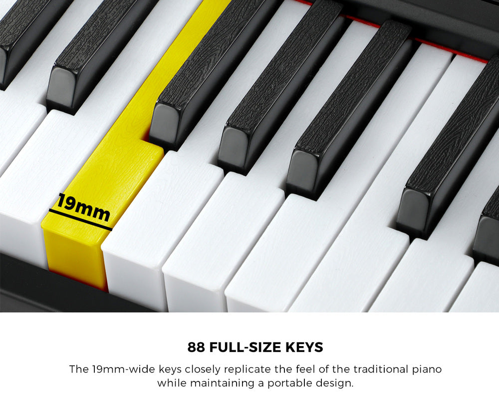 88-Key Electronic Piano Keyboard Portable Lighted Music Instrument