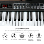 88-Key Electronic Piano Keyboard Portable Lighted Music Instrument