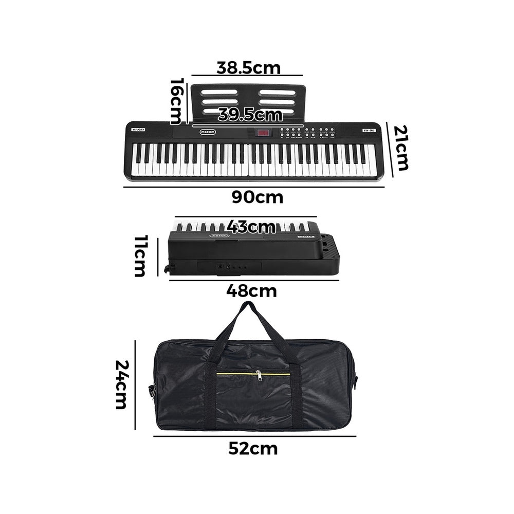 Foldable Electronic Keyboard 61 Keys 90x21x5.5cm