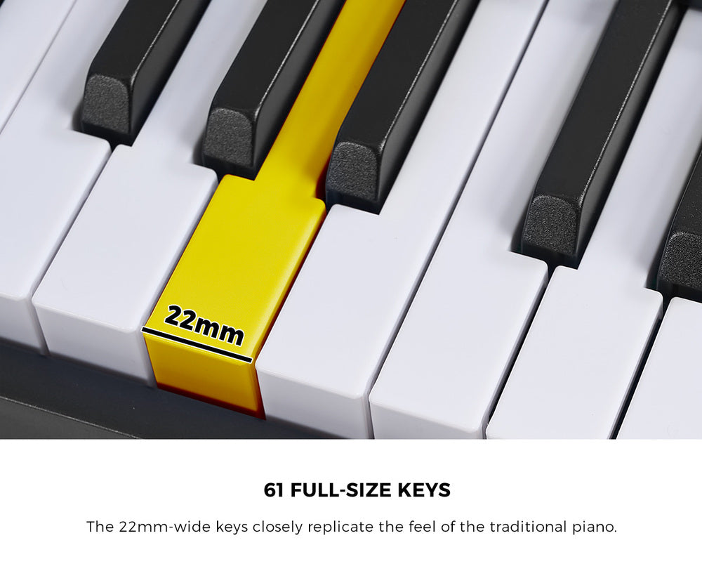 Foldable Electronic Keyboard 61 Keys 90x21x5.5cm