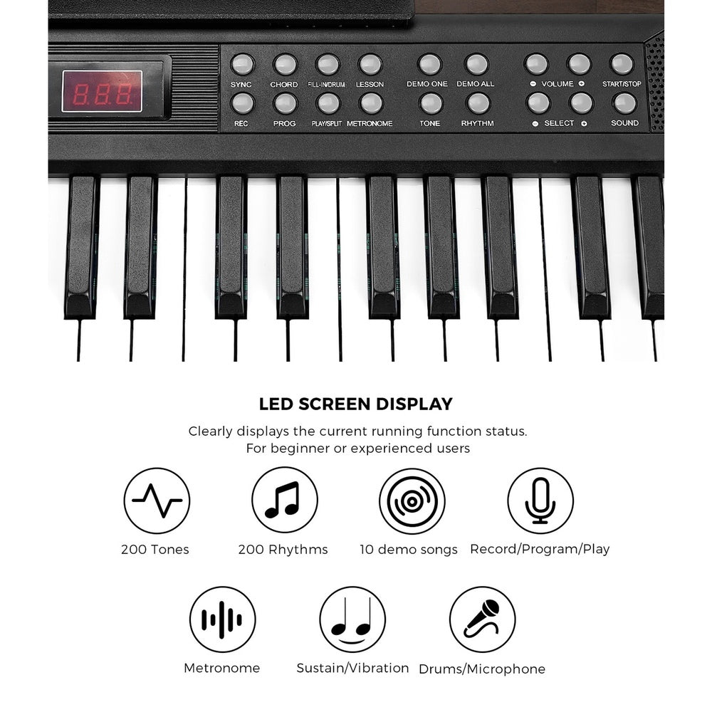 Foldable Electronic Keyboard 61 Keys 90x21x5.5cm