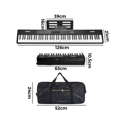 Digital Piano 88 Key Foldable 126x21x5.25cm