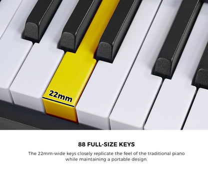 Digital Piano 88 Key Foldable 126x21x5.25cm
