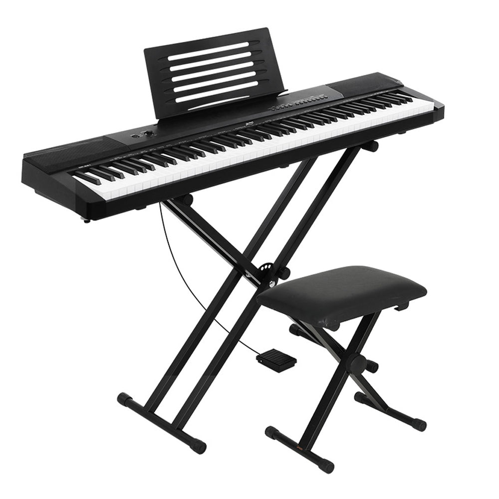 88-Key Digital Piano Keyboard - Electric with Stand, Stool & Pedal