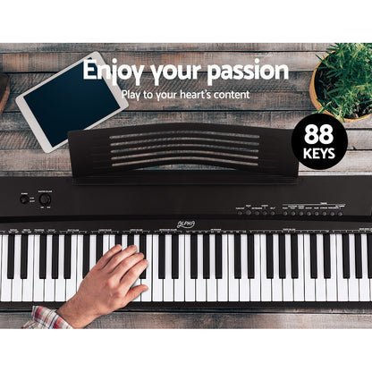 88-Key Digital Piano Keyboard - Electric with Stand, Stool & Pedal