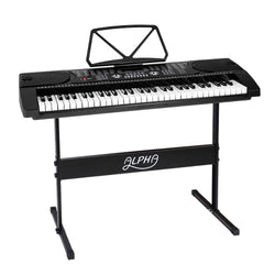 61 Keys Electronic Piano Keyboard Digital Electric W/ Stand Beginner Black