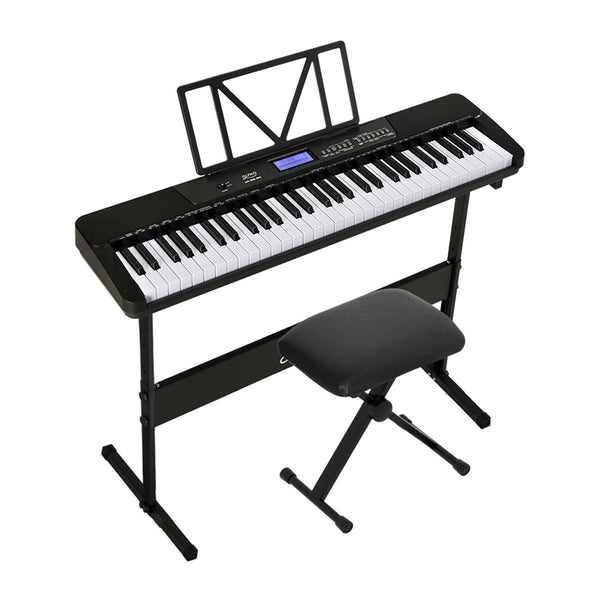  61-Key Digital Piano Keyboard with Stand & Stool