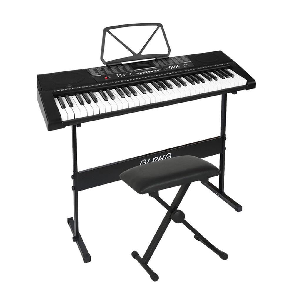 61 Keys Electronic Piano Keyboard Digital Electric w/ Stand Stool Speaker
