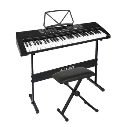 61 Keys Electronic Piano Keyboard Digital Electric w/ Stand Stool Speaker