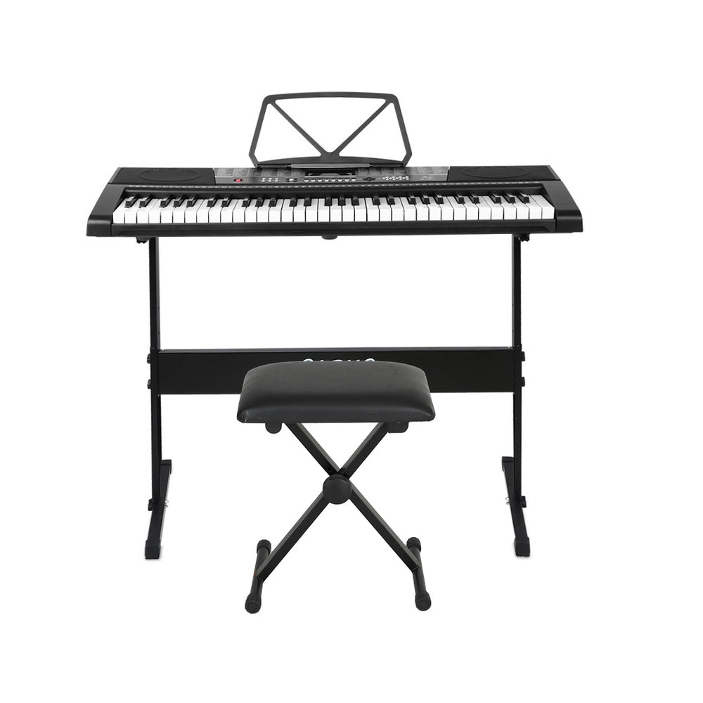 61 Keys Electronic Piano Keyboard Digital Electric w/ Stand Stool Speaker