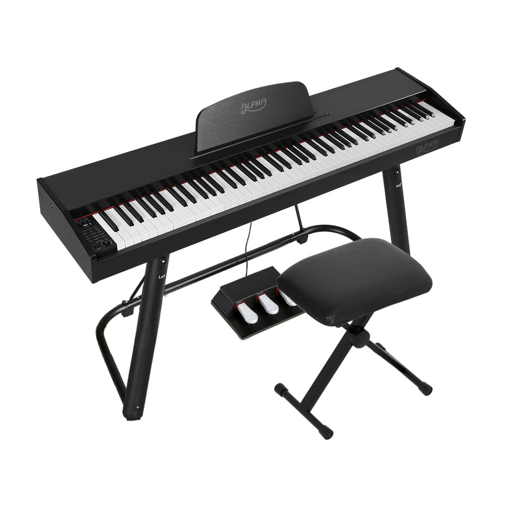 88 Keys Electronic Piano Keyboard Digital Electric w/ Stand Stool Weighted