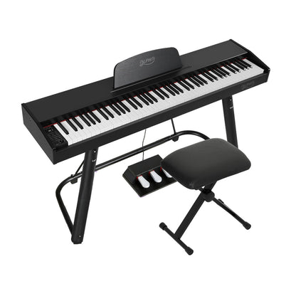 88 Keys Electronic Piano Keyboard Digital Electric w/ Stand Stool Weighted