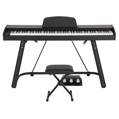 88 Keys Electronic Piano Keyboard Digital Electric w/ Stand Stool Weighted
