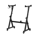 Heavy Duty Adjustable Piano Stand with Lockable Wheels Z-Stand Black