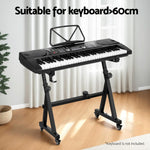 Heavy Duty Adjustable Piano Stand with Lockable Wheels Z-Stand Black