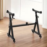Heavy Duty Adjustable Piano Stand with Lockable Wheels Z-Stand Black