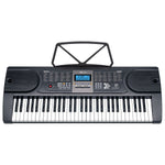 61-Keys Electronic Keyboard Piano with Stand Black/Pink/Silver