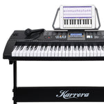 61-Keys Electronic Keyboard Piano with Stand Black/Pink/Silver