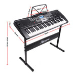 61-Keys Electronic Keyboard Piano with Stand Black/Pink/Silver