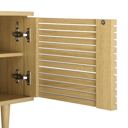 TV Cabinet Entertainment Unit Stand Storage Unique Door Furniture 160CM