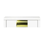 TV Stand Cabinet Entertainment Unit RGB LED Gloss 130cm White