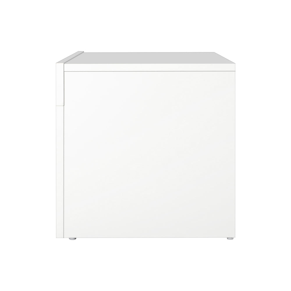 TV Stand Cabinet Entertainment Unit RGB LED Gloss 130cm White