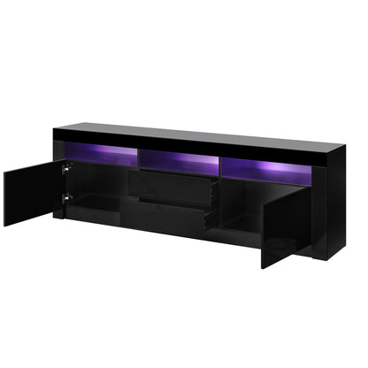 LED RGB TV Entertainment Unit 180cm Black | HomeAndLiving