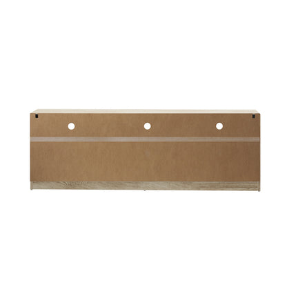TV Entertainment Unit Stand RGB LED Storage Drawer Oak 180cm