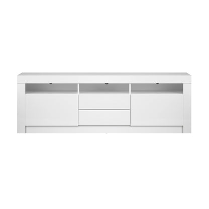 Modern and Stylish White Entertainment Unit Stand with RGB LED - 180CM