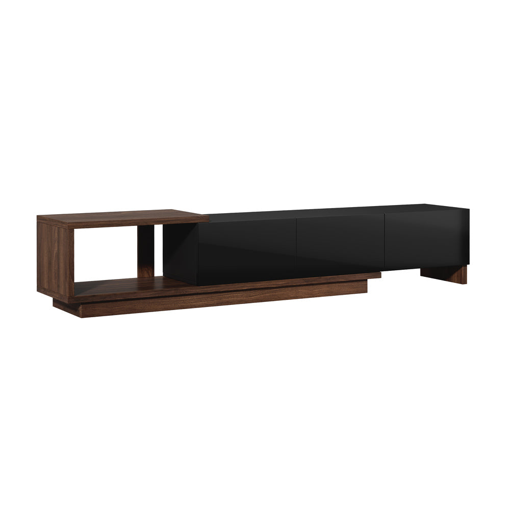 Extendable Entertainment Unit 3 Drawers 211x39x39cm