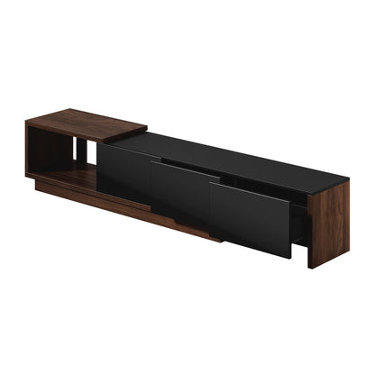 Extendable Entertainment Unit 3 Drawers 211x39x39cm