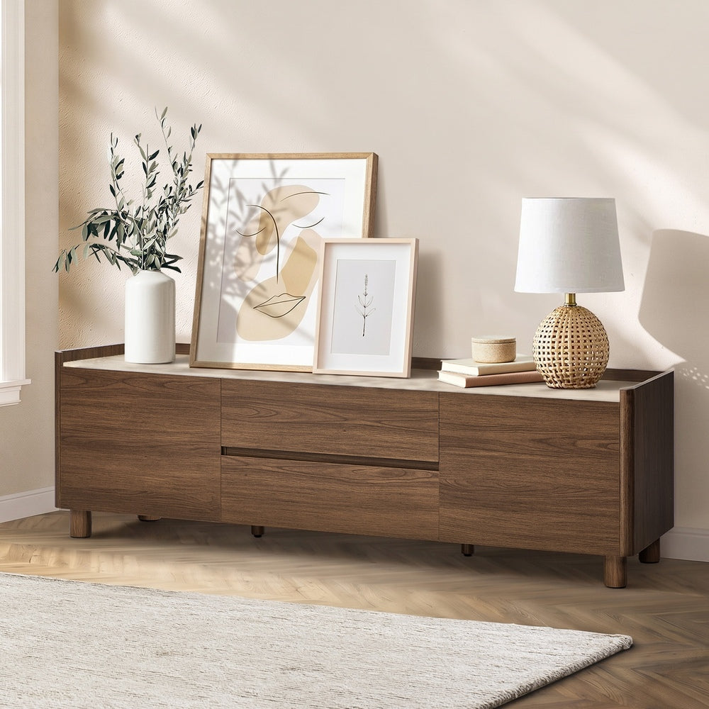Entertainment Unit 160cm Walnut single