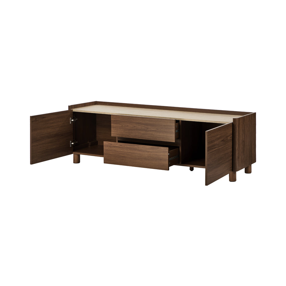 Entertainment Unit 160cm Walnut single