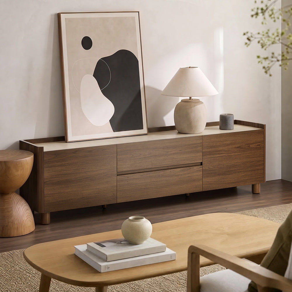 Entertainment Unit 160cm Walnut single