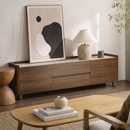 Entertainment Unit 160cm Walnut single