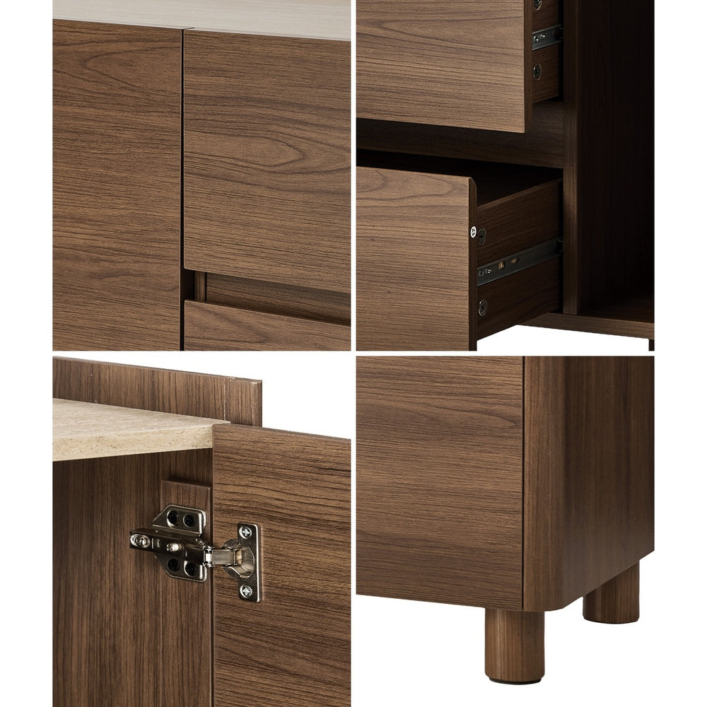 Entertainment Unit 160cm Walnut single