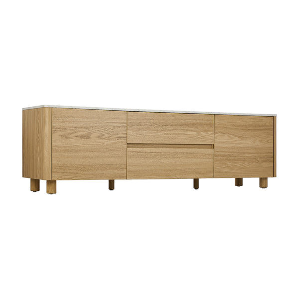  TV Cabinet Entertainment Unit Stand 160cm Natural