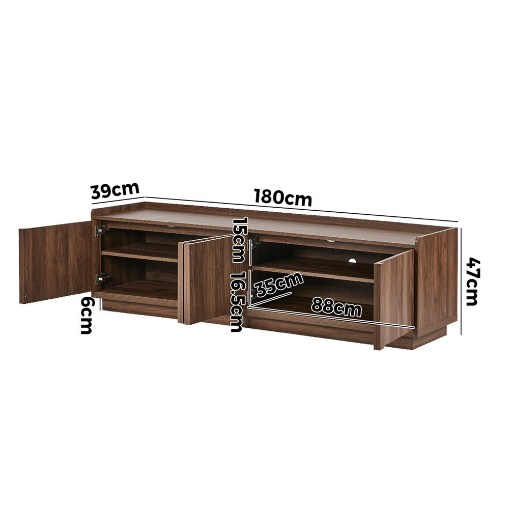 Entertainment Unit 180cm Walnut 180x39x47cm