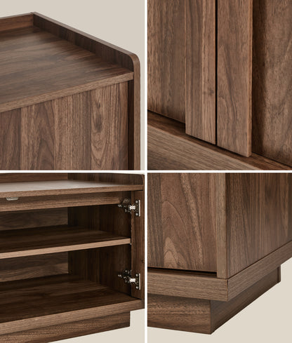 Entertainment Unit 180cm Walnut 180x39x47cm