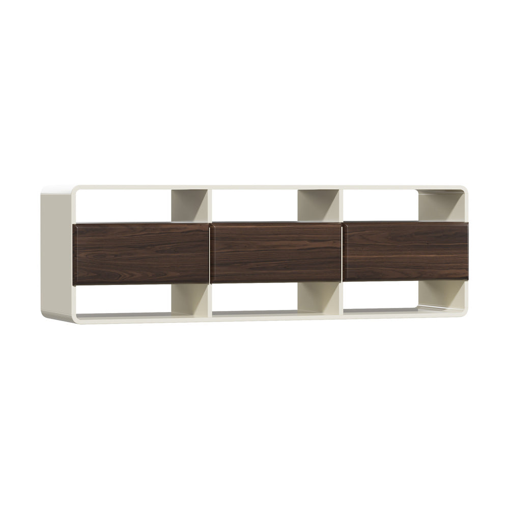 TV Cabinet Entertainment Unit 140cm with 3 Drawers & 6 Open Shelves