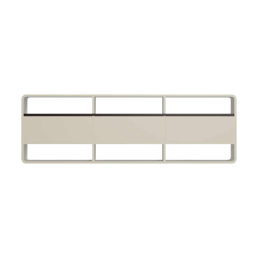 TV Cabinet Entertainment Unit 140cm with 3 Drawers & 6 Open Shelves