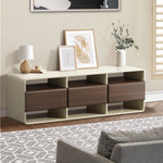 TV Cabinet Entertainment Unit 140cm with 3 Drawers & 6 Open Shelves