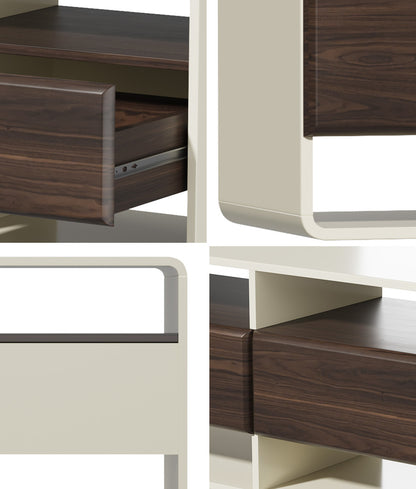 TV Cabinet Entertainment Unit 140cm with 3 Drawers & 6 Open Shelves
