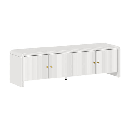 TV Cabinet Entertainment Unit Stand 160cm with Fluted Doors for Living Room