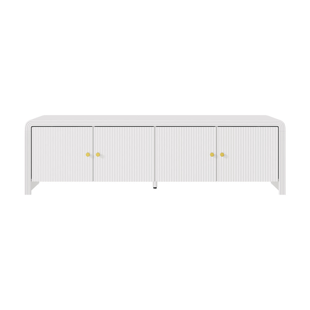 TV Cabinet Entertainment Unit Stand 160cm with Fluted Doors for Living Room