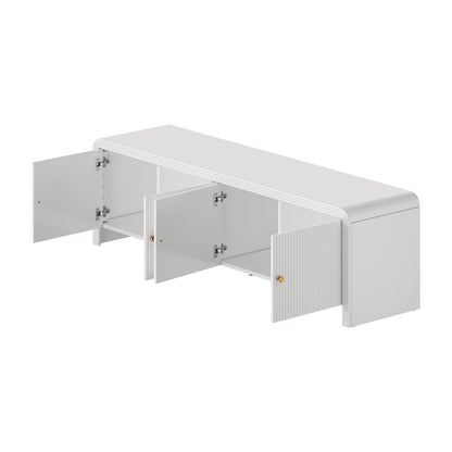 TV Cabinet Entertainment Unit Stand 160cm with Fluted Doors for Living Room