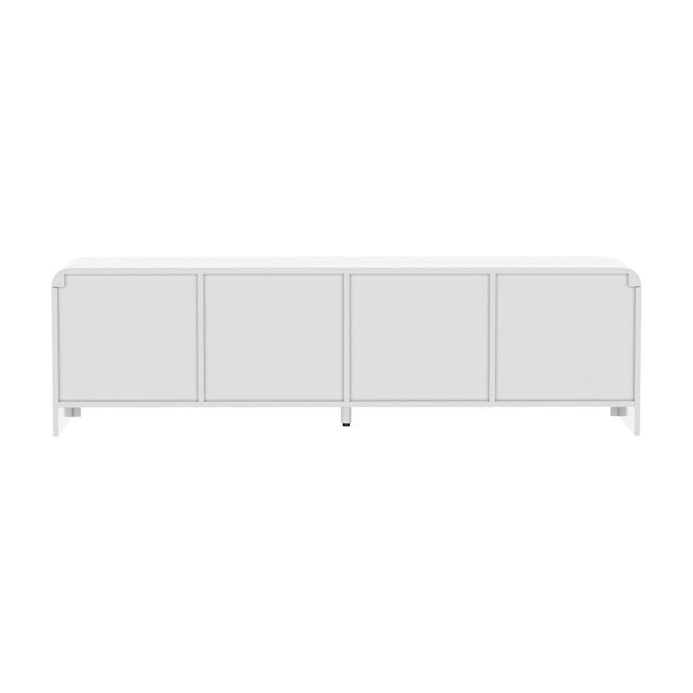 TV Cabinet Entertainment Unit Stand 160cm with Fluted Doors for Living Room